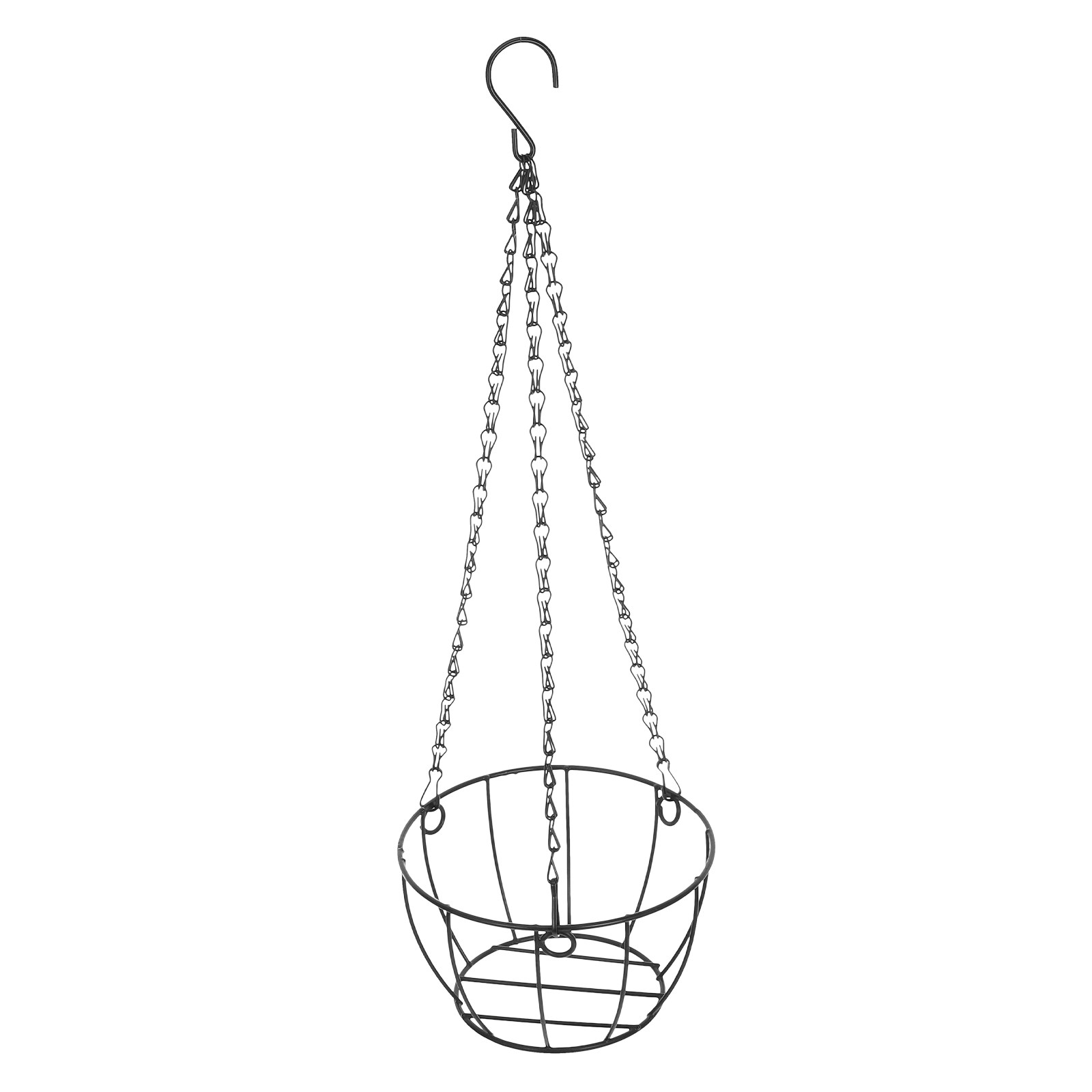 Spider Plant Hanging - ตะกร้าแขวนระเบียงสำหรับปลูกต้นไม้ ตะกร้าเหล็กแขวนกระถางดอกไม้ ตะกร้าโลหะทรงกลมสำหรับปลูกไม้อวบน้ำและไม้เลื้อย ใช้ได้ทั้งภายนอกและภายในอาคาร