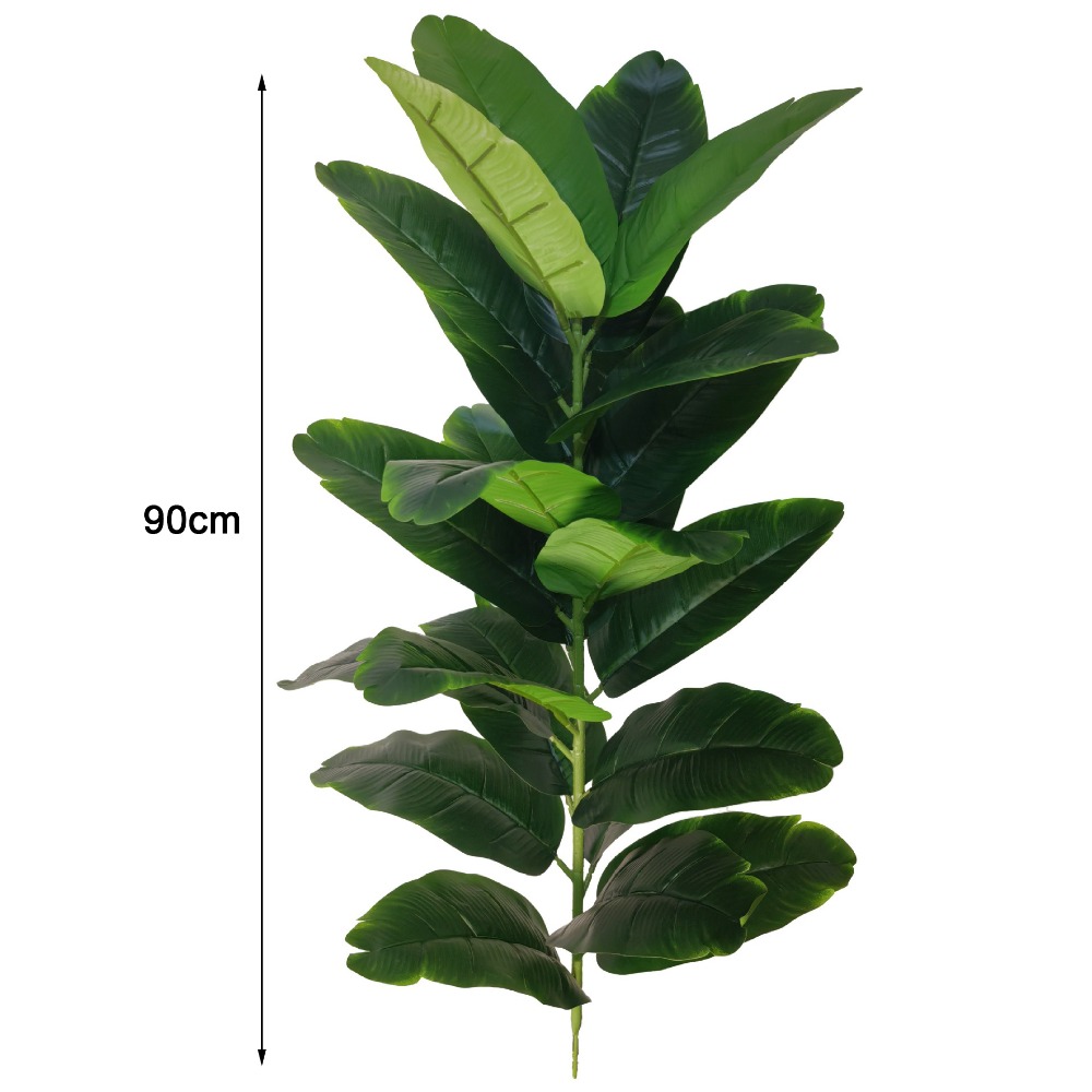 Ficus Lyrata Tree - ต้นไทรพลาสติกสีเขียวขนาดใหญ่ 23 ใบ ใบไทรปลอมขนาดใหญ่ กิ่งต้นมอนสเตอร่า